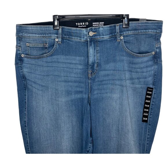Torrid Bombshell Skinny Premium Stretch Jeans 26R Medium Wash 5-Pocket Style - Picture 8 of 16